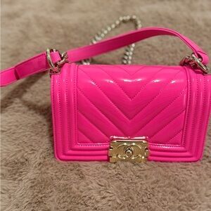 Chanel Pink Quilted Shoulder Bag